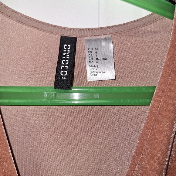 Pink Velvet Wrap Dress - Picture 5 of 7